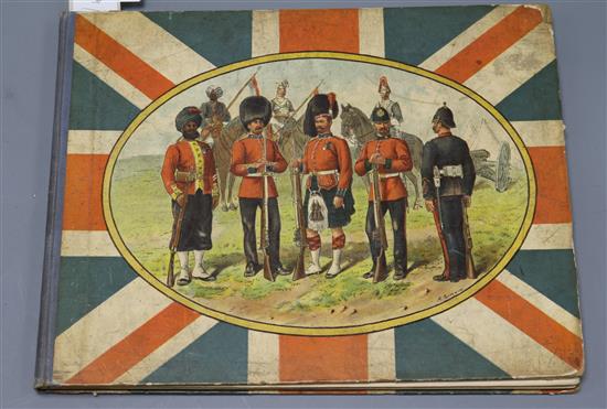 Our Armies, 19th century book illustrated and described by Richard Simkin, with 101 chromolithographs